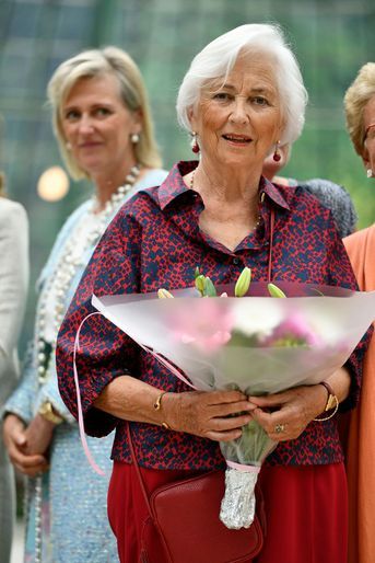 L&#039;ex-reine des Belges Paola et sa fille la princesse Astrid de Belgique à Bruxelles, le 31 mai 2017