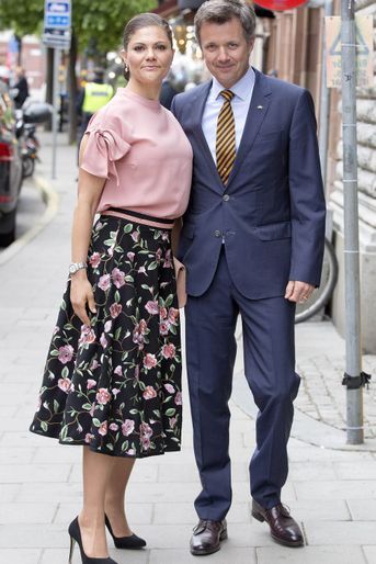 La princesse Victoria de Suède avec le prince Frederik de Danemark à Stockholm, le 30 mai 2017