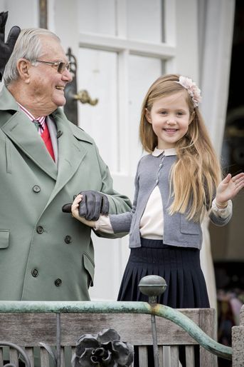 Le prince Henrik et le princesse Josephine de Danemark à Marselisborg, le 15 avril 2017