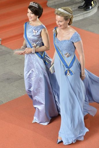 La princesse Mary de Danemark et la reine Mathilde de Belgique à Stockholm, le 13 juin 2015