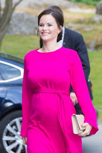 La princesse Sofia de Suède dans une robe Greta à Stockholm, le 31 mai 2017
