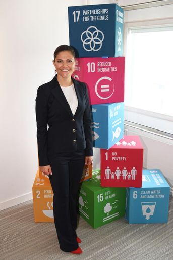 La princesse Victoria de Suède à l'assemblée de Swedish Leadership for Sustainable Development à Stockholm, le 18 mai 2017