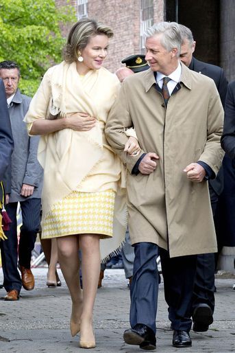 La reine Mathilde et le roi Philippe de Belgique à Bazel, le 25 avril 2017
