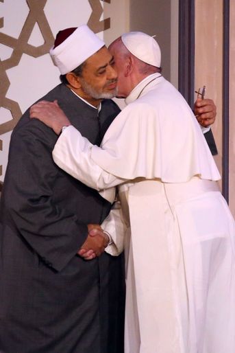 Le pape François à la conférence internationale pour la paix organisée par l&#039;université Al-Azhar au Caire, le 28 avril 2017.