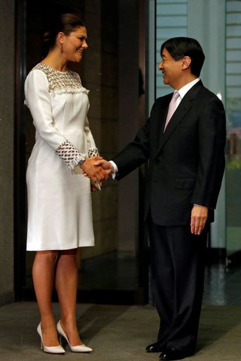 La princesse Victoria de Suède et le prince Naruhito du Japon à Tokyo, le 21 avril 2017