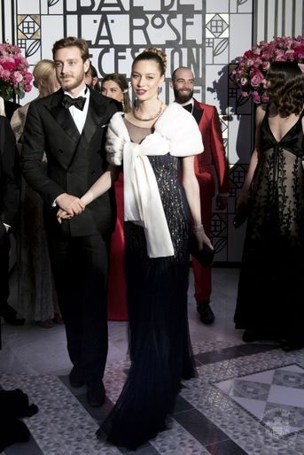 Beatrice Borromeo et Pierre Casiraghi au Bal de la Rose, le 18 mars 2017.