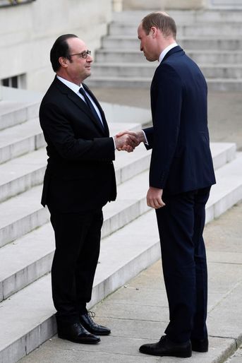 Le prince William avec François Hollande au Palais de l'Elysée.