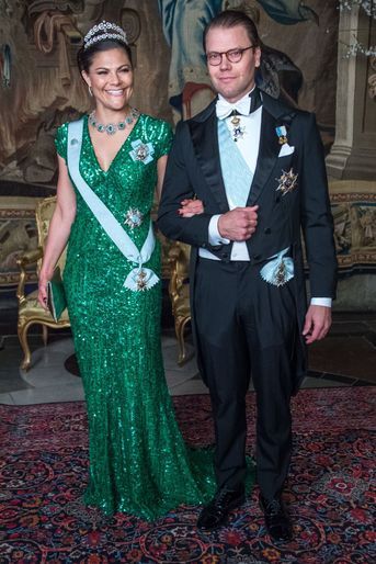 La princesse Victoria et le prince Daniel de Suède au Palais royal à Stockholm, le 23 mars 2017