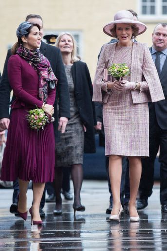 La princesse Mary de Danemark et la reine Mathilde de Belgique à Copenhague, le 29 mars 2017
