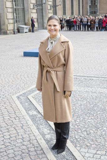La princesse Victoria de Suède à Stockholm, le 12 mars 2017