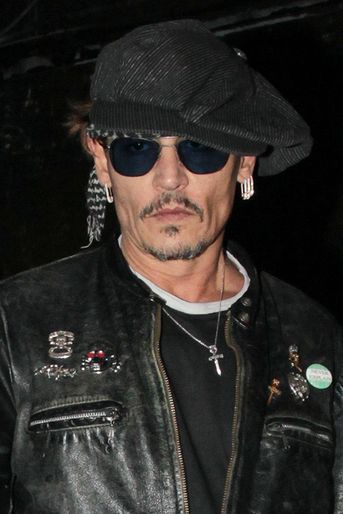 Johnny Depp très amaigri à Los Angeles, le 28 mars 2017.