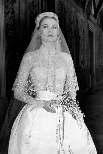 Grace Kelly à Monaco, le jour de son mariage le 19 avril 1956