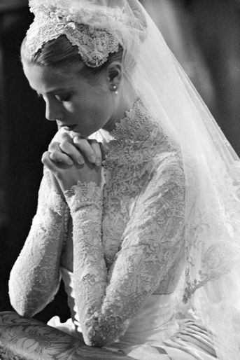 Grace Kelly à Monaco, le jour de son mariage le 19 avril 1956