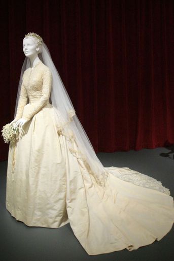 La robe de mariée de la princesse Grace de Monaco au Philadelphia Museum of Art, le 31 mai 2006