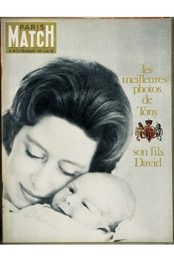La princesse Margaret et leur fils David, en décembre 1961