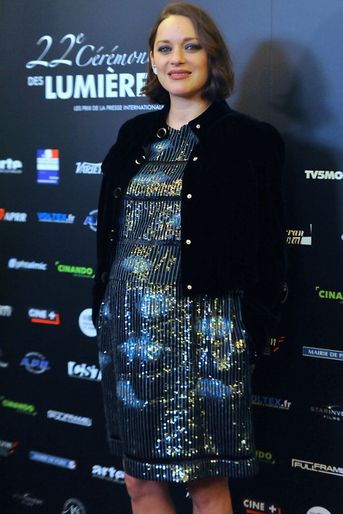 Marion Cotillard à la 22e cérémonie des Lumières le 30 janvier 2017 à Paris.