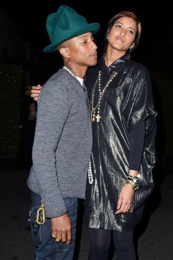 Pharrell Williams et sa femme à un gala en 2014. 