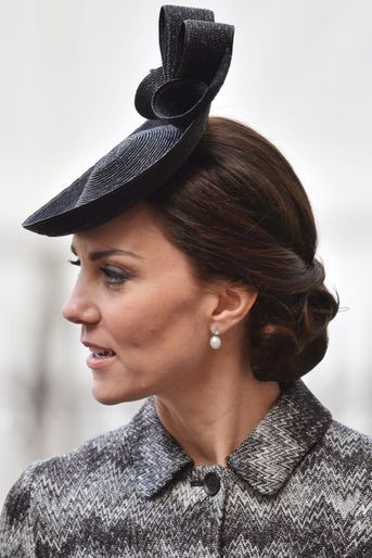 La duchesse de Cambridge, née Kate Middleton, à Londres le 5 avril 2017