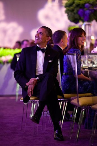 Barack Obama lors du dîner d'Etat donné en l'honneur de David Cameron à la Maison Blanche, le 14 mars 2012.