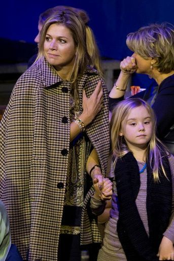 La reine Maxima et la princesses Ariane au Jumping Amsterdam, le 1er février 2015