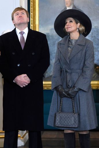 La reine Maxima des Pays-Bas vêtue en Natan en Allemagne le 8 février 2017