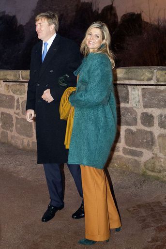 La reine Maxima et le roi Willem-Alexander des Pays-Bas au château de la Wartbourg, le 7 février 2017