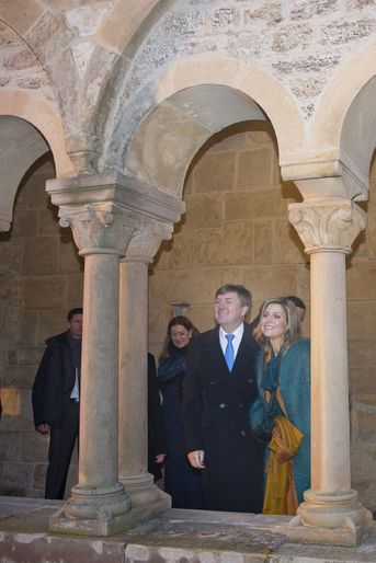 La reine Maxima et le roi Willem-Alexander des Pays-Bas visitent le château de la Wartbourg, le 7 février 2017