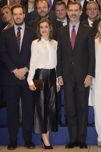 La reine Letizia et le roi Felipe VI d&#039;Espagne à Madrid, le 12 décembre 2016