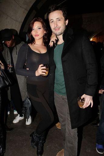 Anna Polina et Michael Cohen à la soirée Lacoste, à Paris le 22 janvier 2015