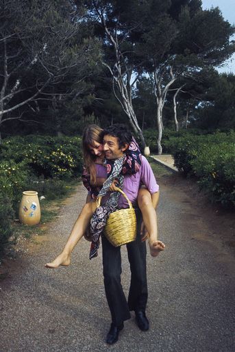 Avec Serge Gainsbourg au festival de Cannes 1969.