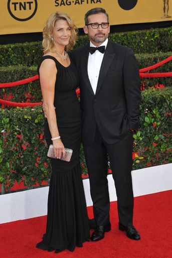 Steve Carell et son épouse, Nancy, à Los Angeles le 25 janvier 2015
