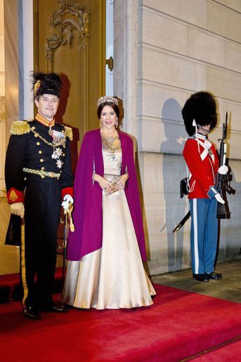La princesse Mary et le prince Frederik de Danemark à Copenhague, le 1er janvier 2017