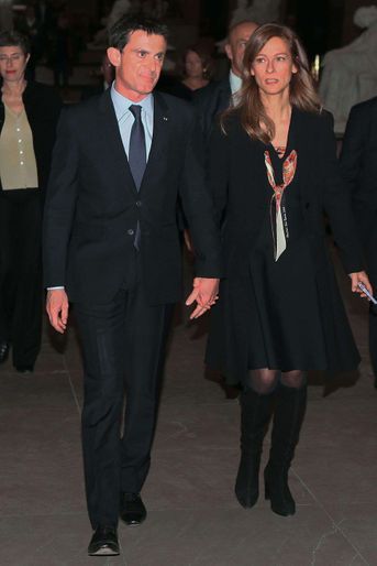 Manuel Valls et Anne Gravoin, lundi soir à Evry