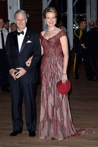 La reine Mathilde et le roi Philippe de Belgique à Amsterdam, le 29 novembre 2016