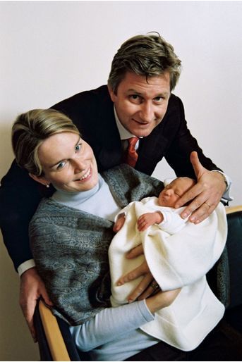 La princesse Elisabeth de Belgique à 3 jours, le 25 octobre 2001