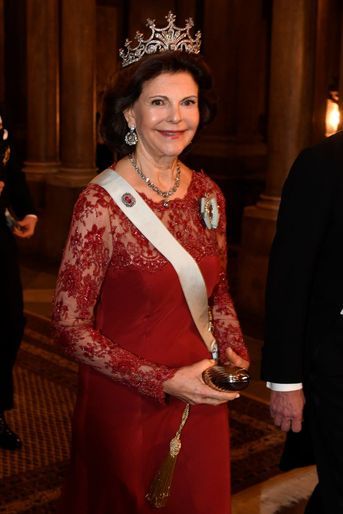 La reine Silvia de Suède à Stockholm, le 11 décembre 2016