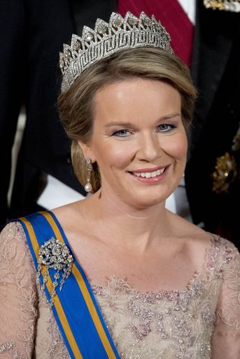La reine Mathilde de Belgique à Amsterdam, le 28 novembre 2016