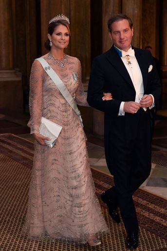 La princesse Madeleine de Suède et Christopher O'Neill au Palais royal à Stockholm, le 11 décembre 2016