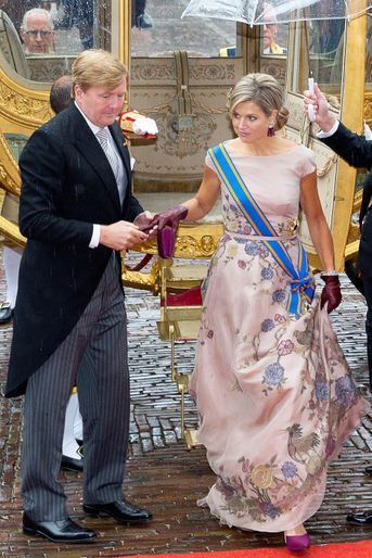 La reine Maxima et le roi Willem-Alexander des Pays-Bas à La Haye, le 15 septembre 2015