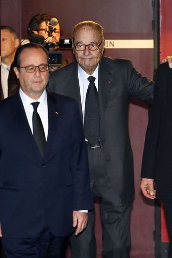 Jacques Chirac tout sourire aux côtés de Hollande