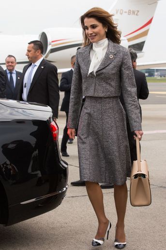 La reine Rania de Jordanie à Bruxelles, le 17 mai 2015