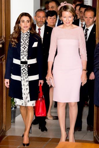 La reine Rania de Jordanie à Bruxelles, le 19 mai 2016