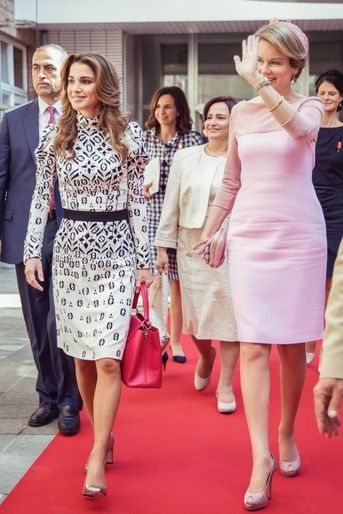 La reine Rania de Jordanie à Bruxelles, le 19 mai 2016