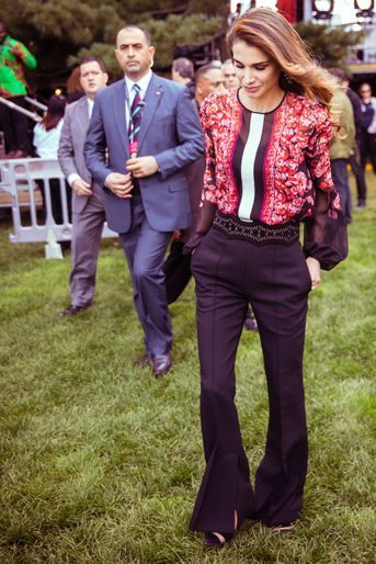 La reine Rania de Jordanie à New York, le 26 septembre 2015