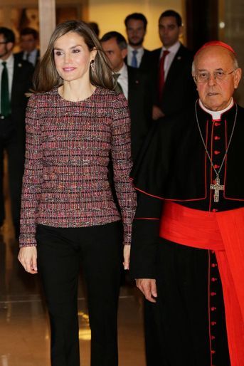La reine Letizia d'Espagne à Madrid, le 22 novembre 2016