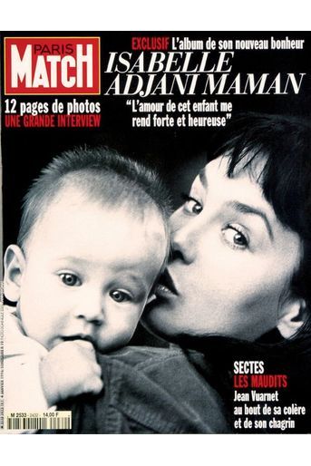 Avec Isabelle Adjani en couverture de Paris Match. 