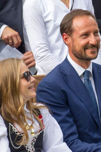 La princesse Ingrid Alexandra avec son père le prince Haakon de Norvège à Oslo, le 1er septembre 2016