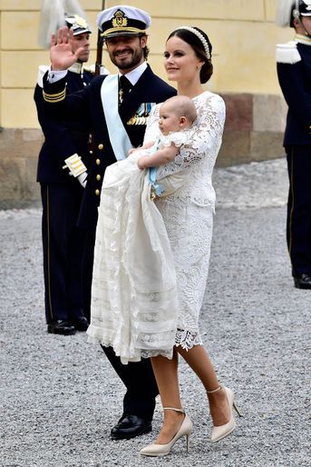 La princesse Sofia de Suède avec les princes Carl Philip et Alexander à Stockholm, le 9 septembre 2016