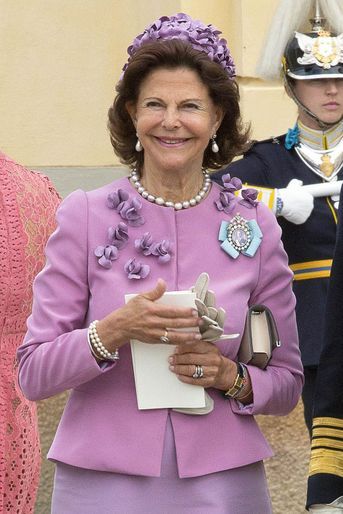 La reine Silvia de Suède à Stockholm, le 9 septembre 2016