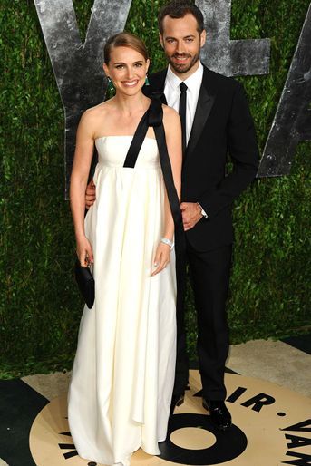 Natalie Portman et Benjamin Millepied à la Vanity Fair Party, février 2013.